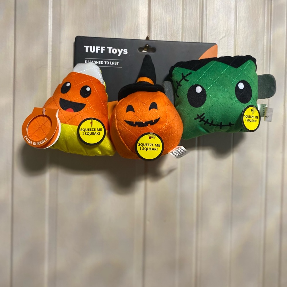 Jmle Tuff  Toys Designed Set of 3 To Last  Halloween 🎃 Toy with Squeaker